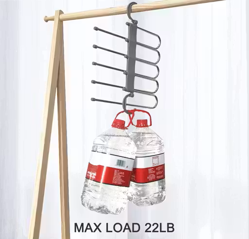 5-in-1 Stainless Steel Foldable Hangers (Pack of 2)