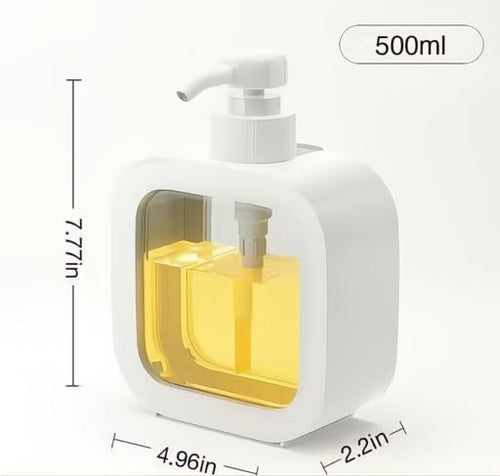 2 PCS Refillable Soap Dispenser – Premium Plastic Pump Bottles for Bathroom & Kitchen